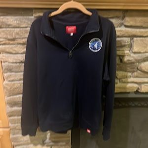 Minnesota Timberwolves half-zip navy mens L
